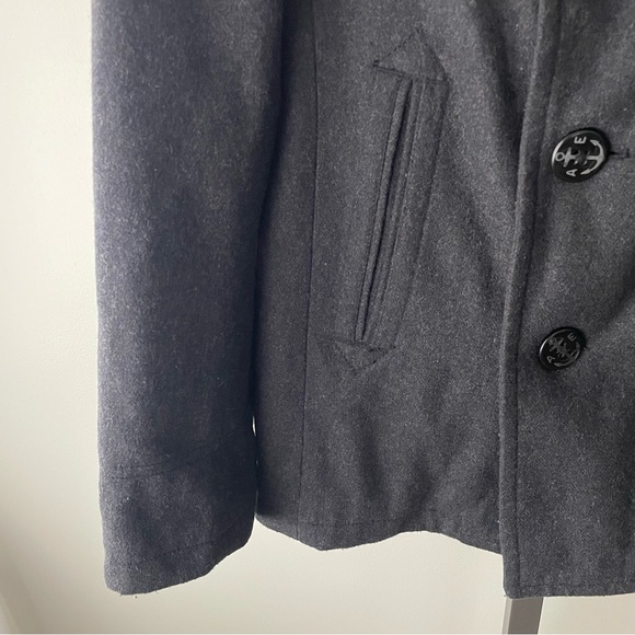 American Eagle Outfitters Black Pea Coat - Picture 5 of 9